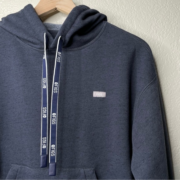 Figs Off Shift Hoodie Heathered Navy - Picture 3 of 11